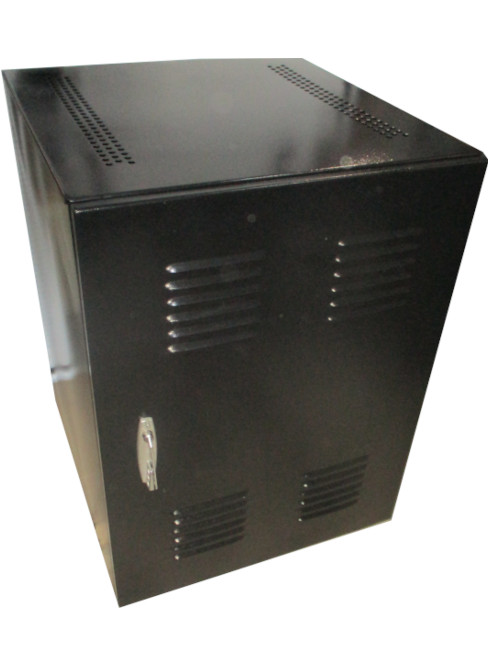Single door surface mounted inverter panel with battery rack
